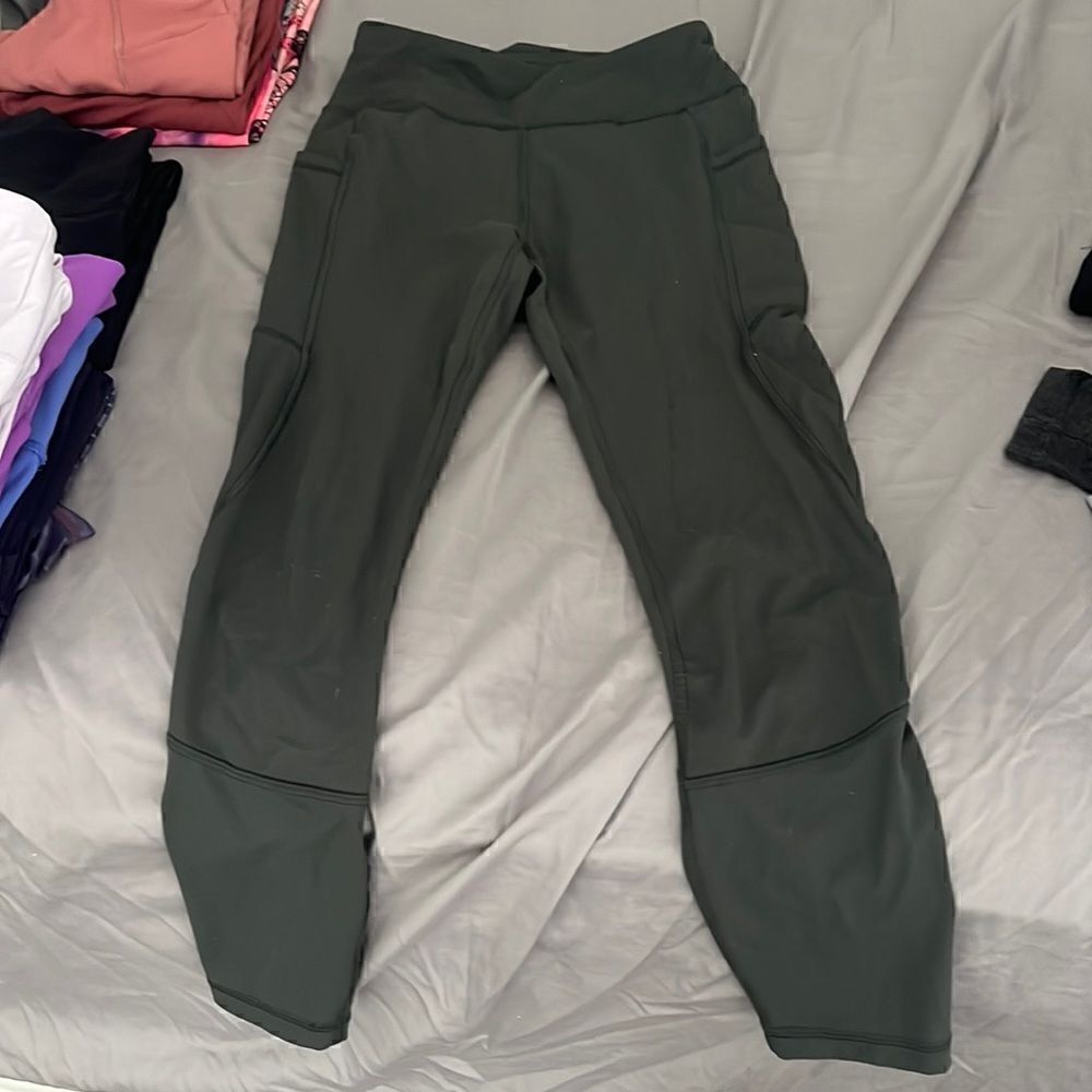 Gottex green cropped leggings sz S